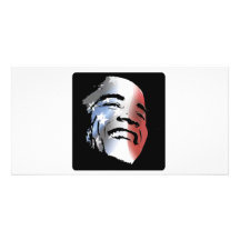 Obama StStripe 3black Tarjeta Con Foto Personalizada