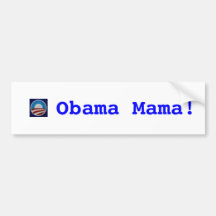 ¡Obama symbol1, mamá de Obama! Etiqueta De Parachoque