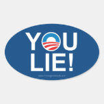 Obama usted miente -- Antiobama Calcomanías Óvales