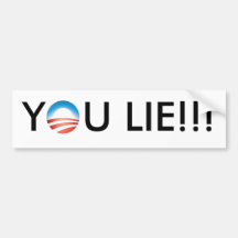¡Obama usted miente!!! Etiqueta De Parachoque