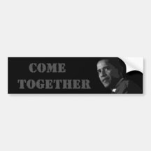 Obama/viene junto pegatina para el parachoques etiqueta de parachoque