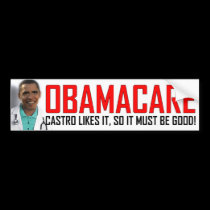 ObamaCare: Castro tiene gusto de él pegatinas de parachoque