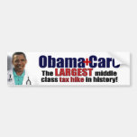 ObamaCare: Subida de impuestos de la clase media Pegatina De Parachoque