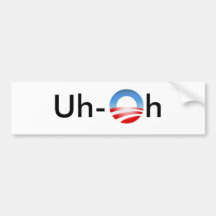 ObamaLogo, Uh-oh Pegatina De Parachoque