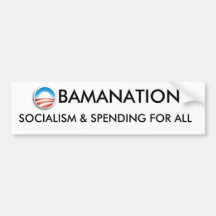 ObamaNation - socialismo y gasto para todos Pegatina De Parachoque