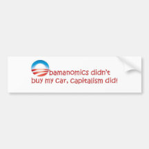 Obamanomics no compró mi coche etiqueta de parachoque