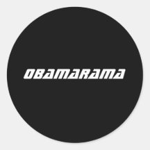 Obamarama Etiquetas Redondas