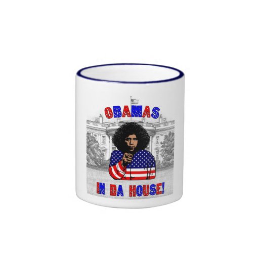 Obamas en taza de la casa de DA