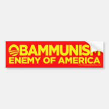 Obammunism, enemigo de América Etiqueta De Parachoque