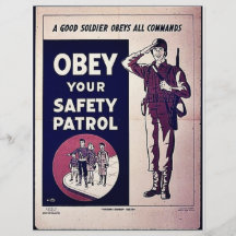 Obedezca a su patrulla de la seguridad flyer a todo color
