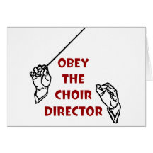 Obedezca al director del coro tarjetas