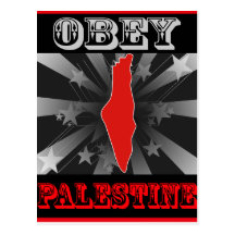 Obedezca Palestina Tarjetas Postales