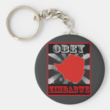 Obedezca Zimbabwe Llavero Personalizado