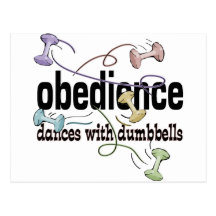 Obediencia: Danzas con pesas de gimnasia Tarjetas Postales