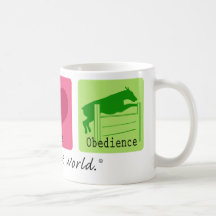Obediencia del amor de la paz tazas de café