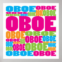Oboe colorido poster