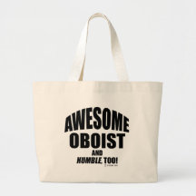 Oboe impresionante bolsas lienzo
