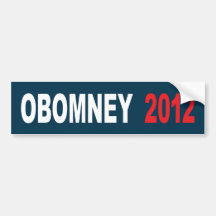Obomney para el presidente 2012 etiqueta de parachoque