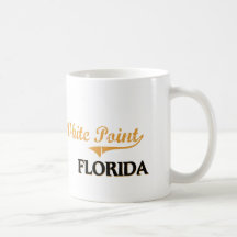 Obra clásica blanca de la Florida del punto Taza De Café