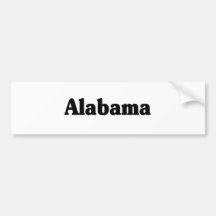 Obra clásica de Alabama Etiqueta De Parachoque