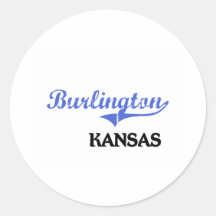 Obra clásica de Burlington Kansas City Pegatina