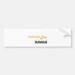 Obra clásica de Hawaii de la bahía de Kaihalulu Etiqueta De Parachoque