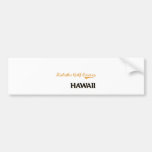 Obra clásica de Hawaii del campo de golf de Kahuku Pegatina De Parachoque