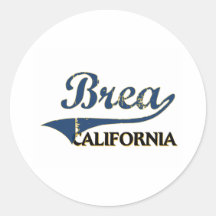 Obra clásica de la ciudad de Brea California Pegatinas