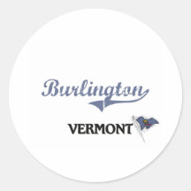 Obra clásica de la ciudad de Burlington Vermont Etiquetas
