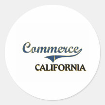 Obra clásica de la ciudad de California del comerc Pegatinas