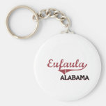 Obra clásica de la ciudad de Eufaula Alabama Llavero