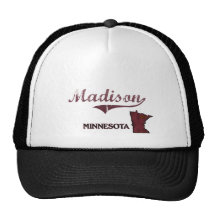 Obra clásica de la ciudad de Madison Minnesota Gorros Bordados