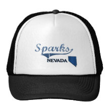 Obra clásica de la ciudad de Nevada de las chispas Gorros Bordados