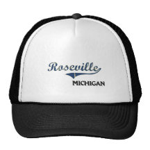 Obra clásica de la ciudad de Roseville Michigan Gorras De Camionero
