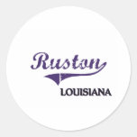 Obra clásica de la ciudad de Ruston Luisiana Etiquetas Redondas