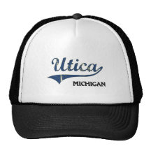 Obra clásica de la ciudad de Utica Michigan Gorras