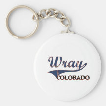 Obra clásica de la ciudad de Wray Colorado Llaveros Personalizados