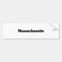 Obra clásica de Massachusetts Etiqueta De Parachoque