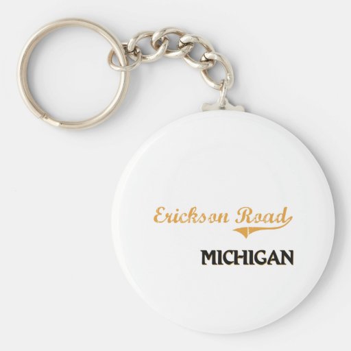 Obra clásica de Michigan del camino de Erickson Llaveros Personalizados
