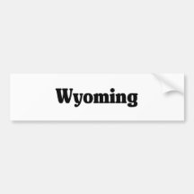 Obra clásica de Wyoming Etiqueta De Parachoque