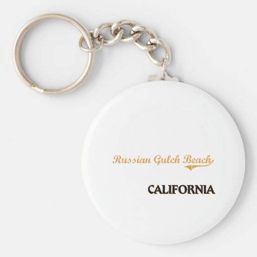 Obra clásica rusa de California de la playa de la  Llavero Personalizado