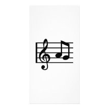Observa el clef de la música tarjetas personales con fotos