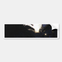 Observación de la puesta del sol etiqueta de parachoque