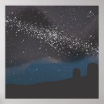 Observación de las estrellas poster