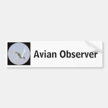 Observador aviar pegatina de parachoque