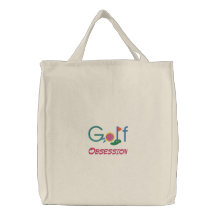 Obsesión del golf bolsas bordadas