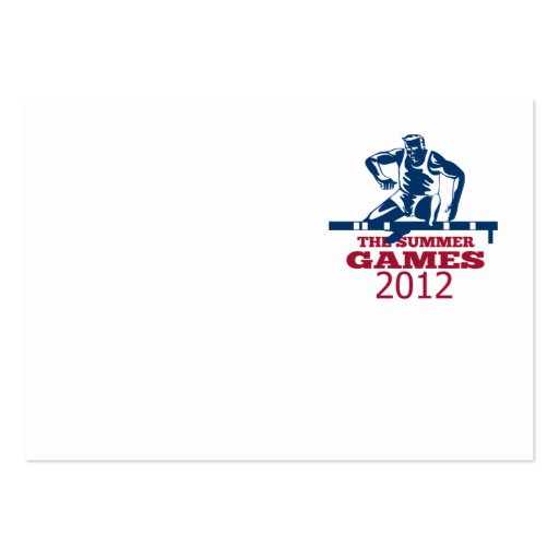 Obstáculos 2012 del atletismo de los juegos del ve plantillas de tarjetas personales