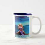 Océano azul - taza del arte de la sirena