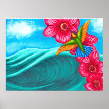 Océano del colibrí posters