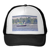 Océano del paisaje marino del mar del puerto de la gorros bordados